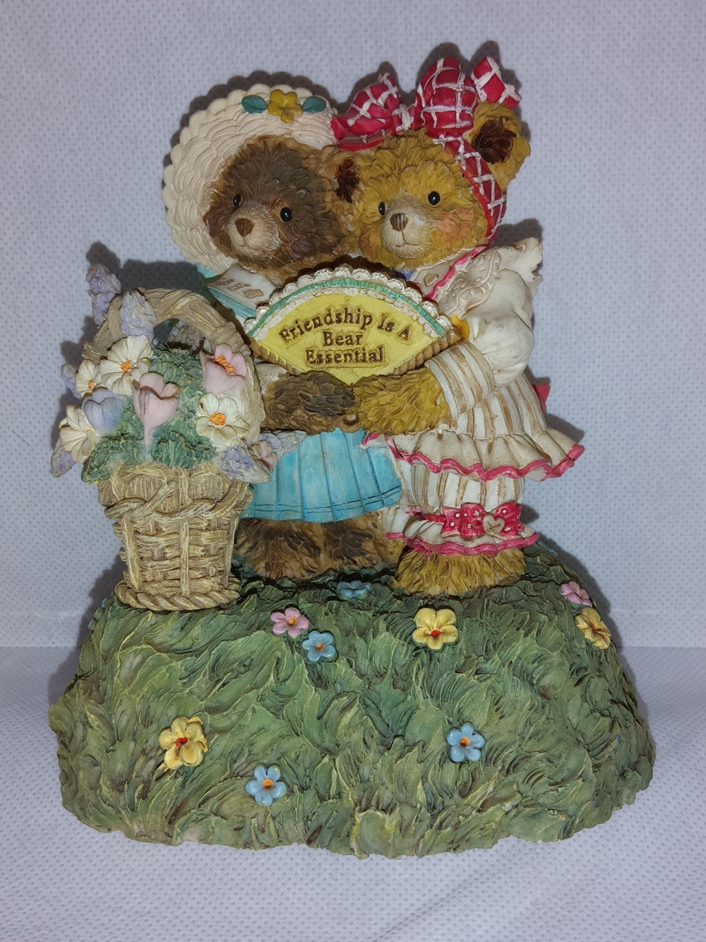 Whimsical Friendship Bears Figurine in Multicolor